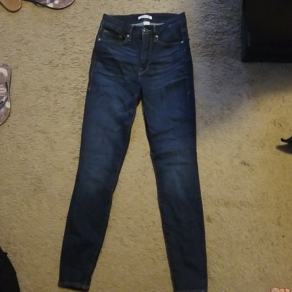 Good American good waist dark wash denim jeans